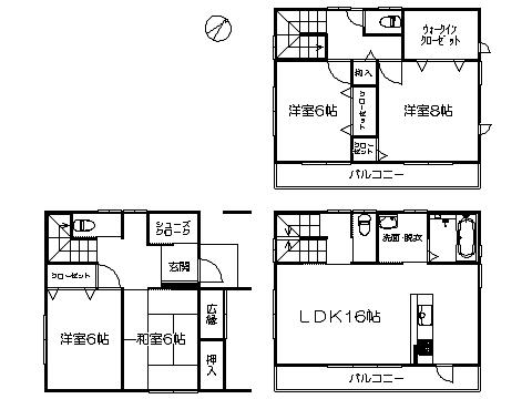Floor plan. 33,200,000 yen, 4LDK, Land area 102.23 sq m , Building area 120.88 sq m ※ Floor Plan current state priority