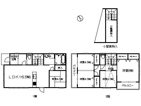 Floor plan. 33,800,000 yen, 5LDK, Land area 134.04 sq m , Building area 104.33 sq m ※ Floor Plan current state priority