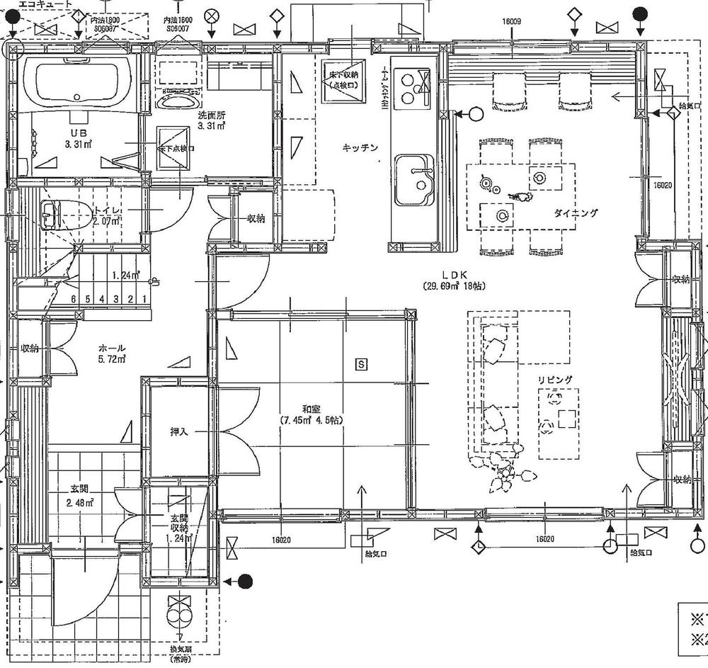 Floor plan. 23.8 million yen, 4LDK + S (storeroom), Land area 157.5 sq m , Building area 111.57 sq m 1F