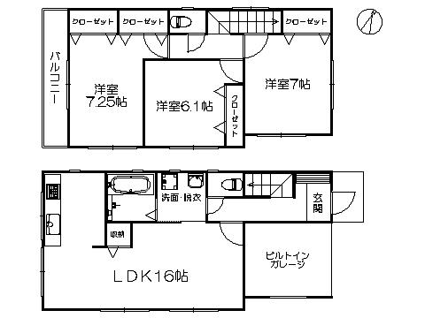 Floor plan. 23.8 million yen, 3LDK, Land area 90.46 sq m , Building area 97.3 sq m ※ Drawing current state priority