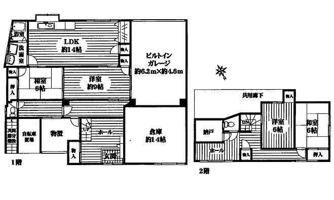 Floor plan. 19,800,000 yen, 4LDK + 2S (storeroom), Land area 185.02 sq m , Building area 436.36 sq m dwelling part