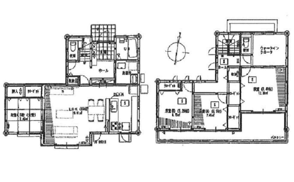 Floor plan. 23.8 million yen, 4LDK + S (storeroom), Land area 189.47 sq m , Building area 110.13 sq m south-facing a family reunion in a bright living room is also good I housed plenty there a walk-in closet. 