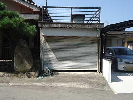 Parking lot. Shutter with parking spaces