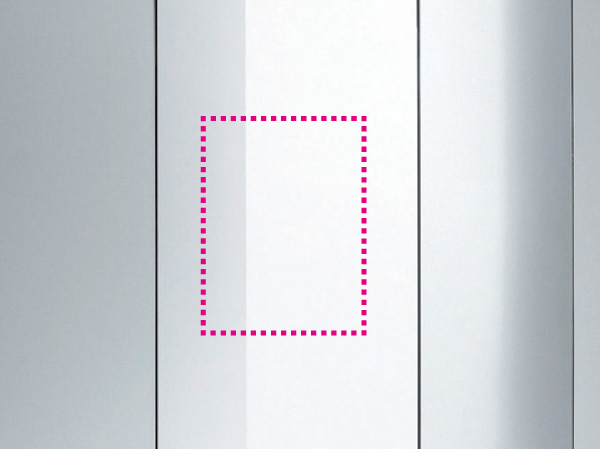 Bathing-wash room.  [Fogging heater] Convenient three-sided mirror to make. The mirror center equipped with fogging function. (Conceptual diagram)