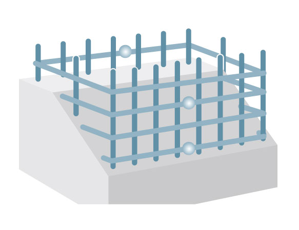 Building structure.  [Excellent in earthquake resistance, Adopt a welding closed hoop ※ ] The pillar is the main structure of the building, It was welded in advance factory Hoops, Adopt a welding closed hoop. Unlike the company's traditional method to hook shape by bending rebar, There is no joint, You can enhance the toughness of the pillars, You can realize a highly earthquake-resistant pillar.   ※ Except for some
