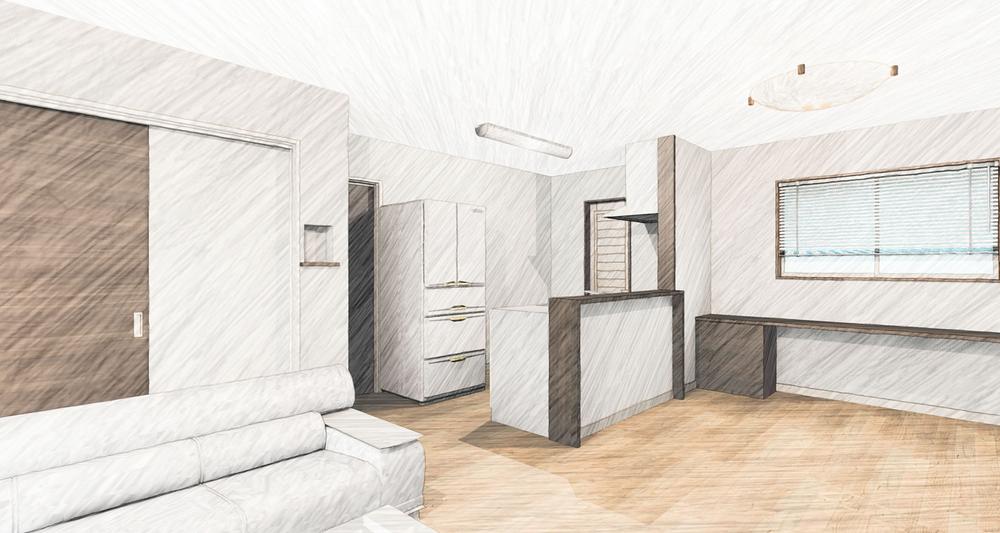 Rendering (introspection). (B Building) Living