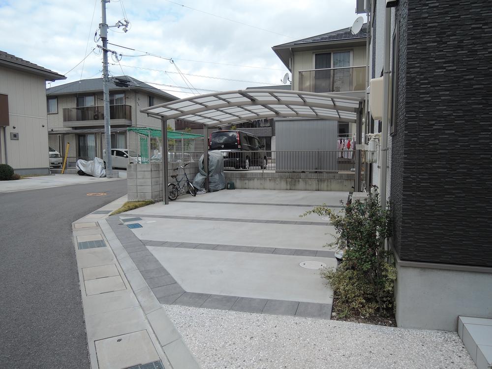 Parking lot. With carport