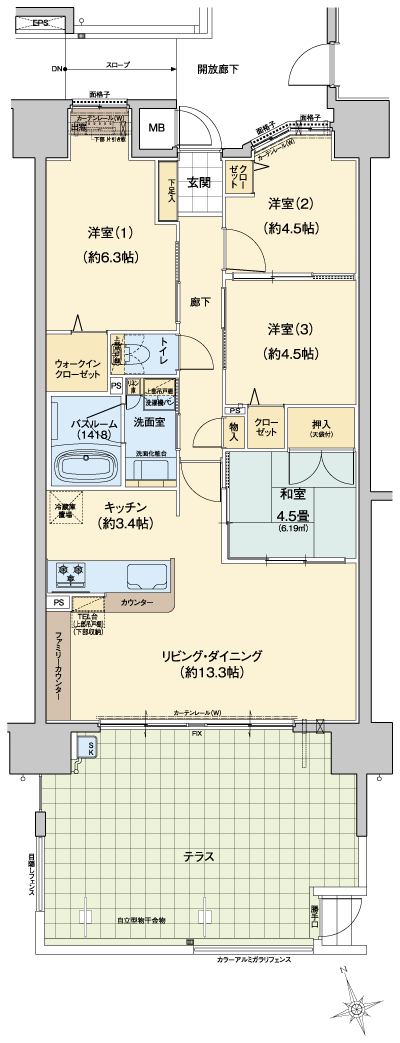 Floor: 4LDK, occupied area: 76.35 sq m, Price: 1998 yen