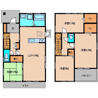 Floor plan. 31,900,000 yen, 4LDK, Land area 142.64 sq m , Building area 98.75 sq m