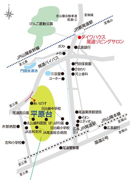 Local guide map.  ※ Near the guide map