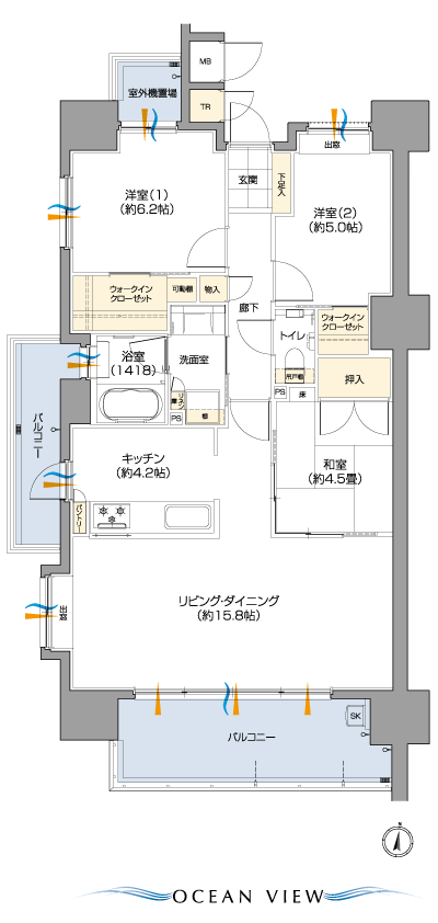Floor: 3LDK, occupied area: 78.59 sq m, Price: 26,447,000 yen ・ 27,780,000 yen