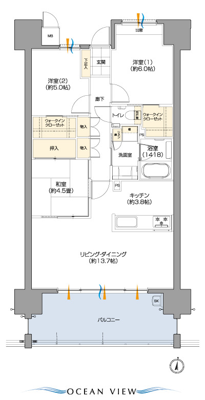 Floor: 3LDK, occupied area: 75.71 sq m, Price: 24,807,000 yen ~ 30,137,000 yen