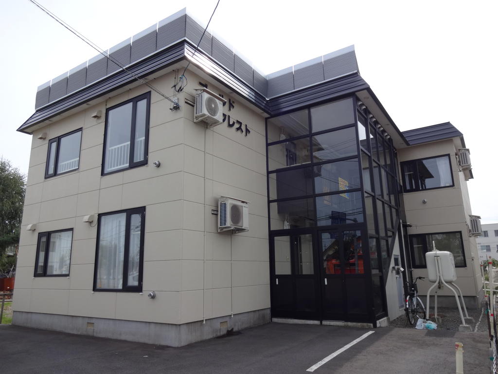 Building appearance. There are stairs in the, Winter is the peace of mind! 