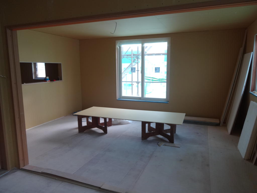 Living and room. It is a photograph of under construction