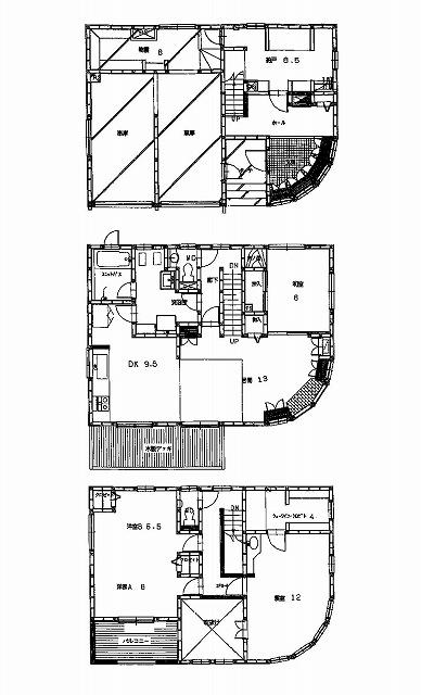 Floor plan. 16.5 million yen, 3LDK + S (storeroom), Land area 222 sq m , Building area 194.04 sq m