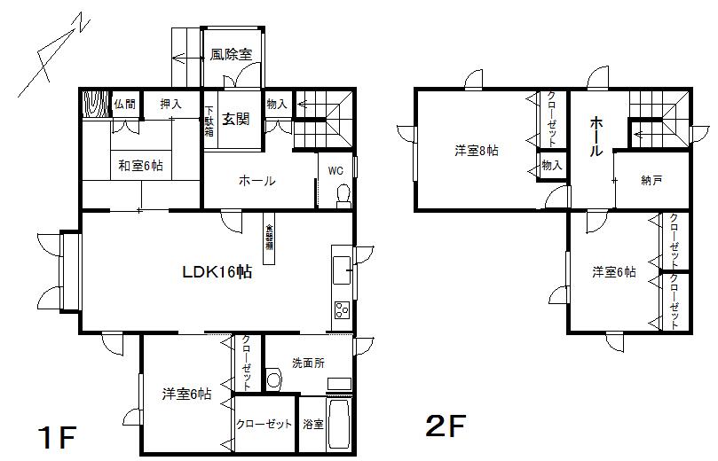 Floor plan. 14.8 million yen, 4LDK + S (storeroom), Land area 248.41 sq m , Building area 125.87 sq m