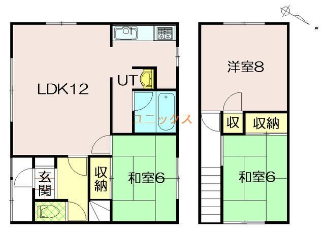 Floor plan. 2.8 million yen, 3LDK, Land area 251 sq m , Building area 70.06 sq m