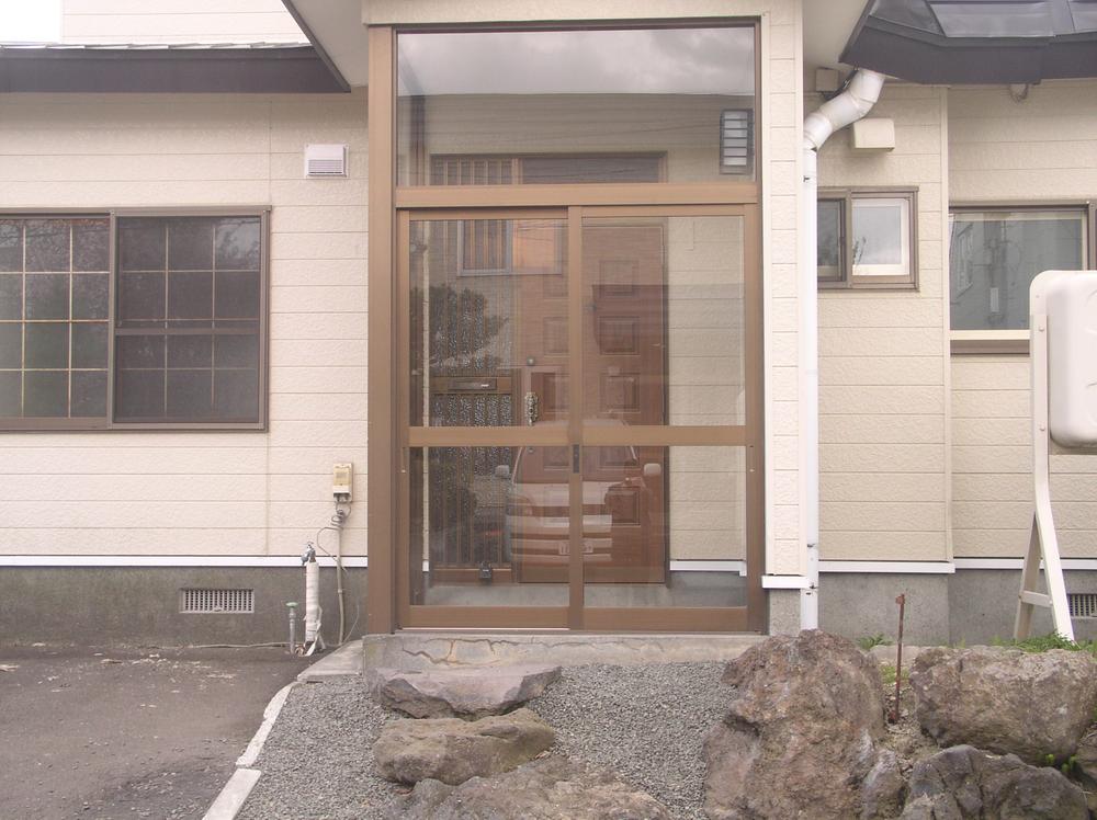 Entrance. There is snow melting machine