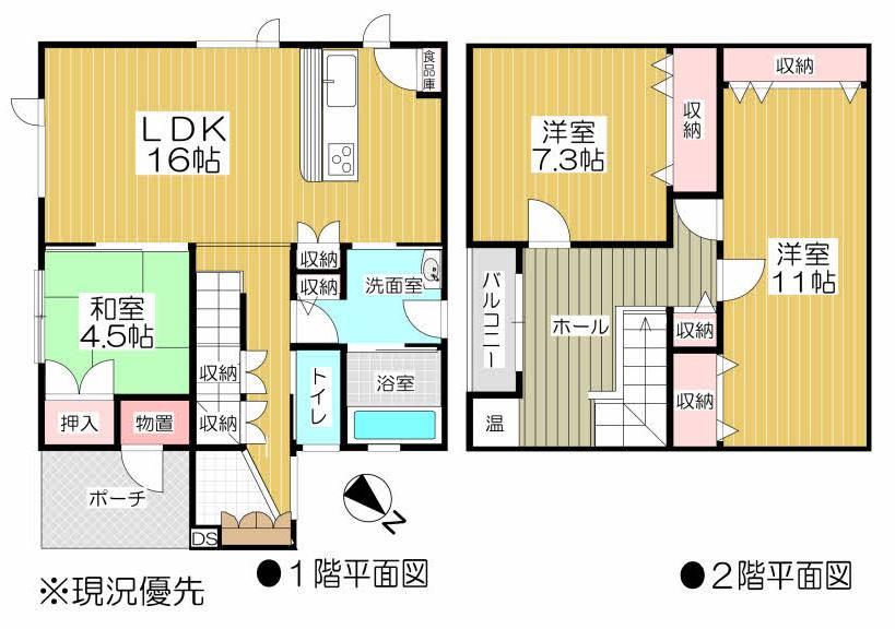 Floor plan. 17.8 million yen, 3LDK, Land area 218.84 sq m , Building area 106.82 sq m