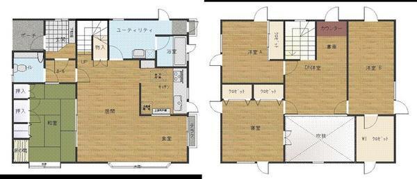 Floor plan. 14.8 million yen, 4LDK, Land area 238.72 sq m , Building area 149.94 sq m
