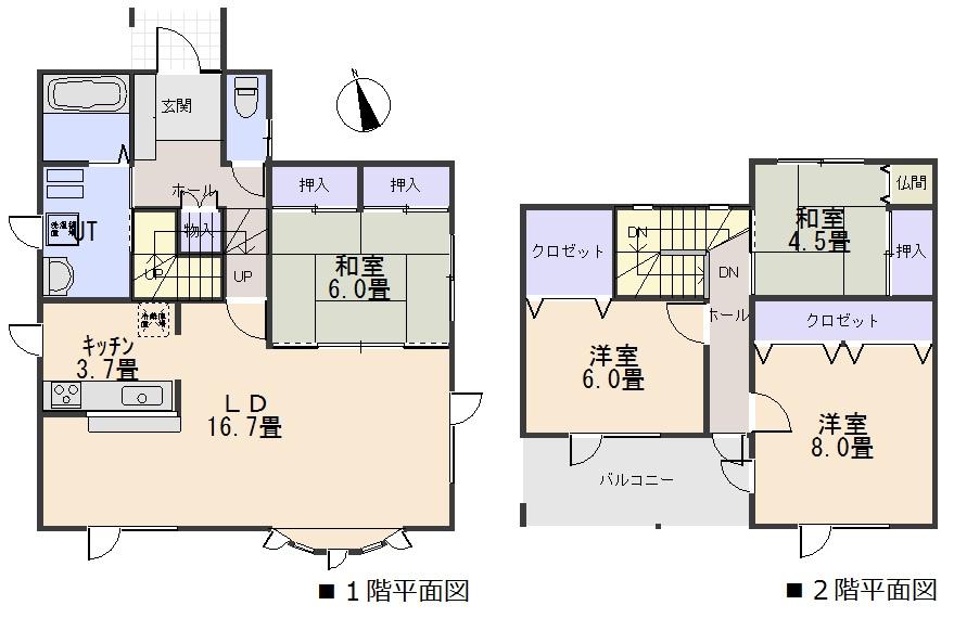 Floor plan. 16.7 million yen, 4LDK, Land area 201.5 sq m , Building area 112.59 sq m