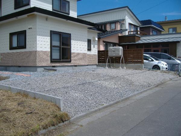 Parking lot. Spacious parking space