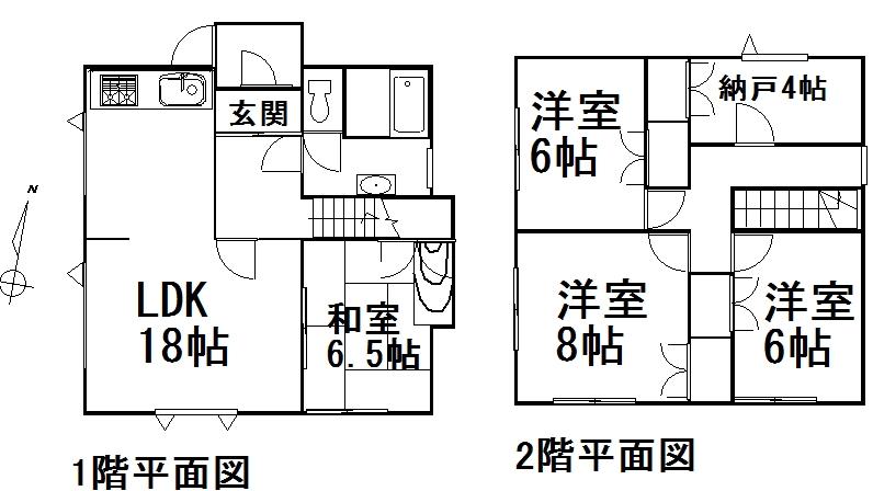 Floor plan. 9.3 million yen, 4LDK + S (storeroom), Land area 237.18 sq m , Building area 106.4 sq m