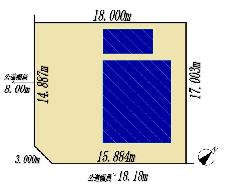 Compartment figure. 12.8 million yen, 4LDK, Land area 303.81 sq m , Building area 134.97 sq m