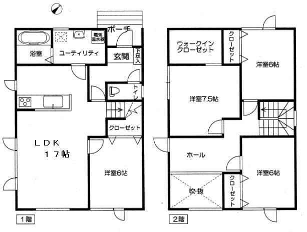 Floor plan. 20,700,000 yen, 4LDK, Land area 195.5 sq m , Building area 109.3 sq m