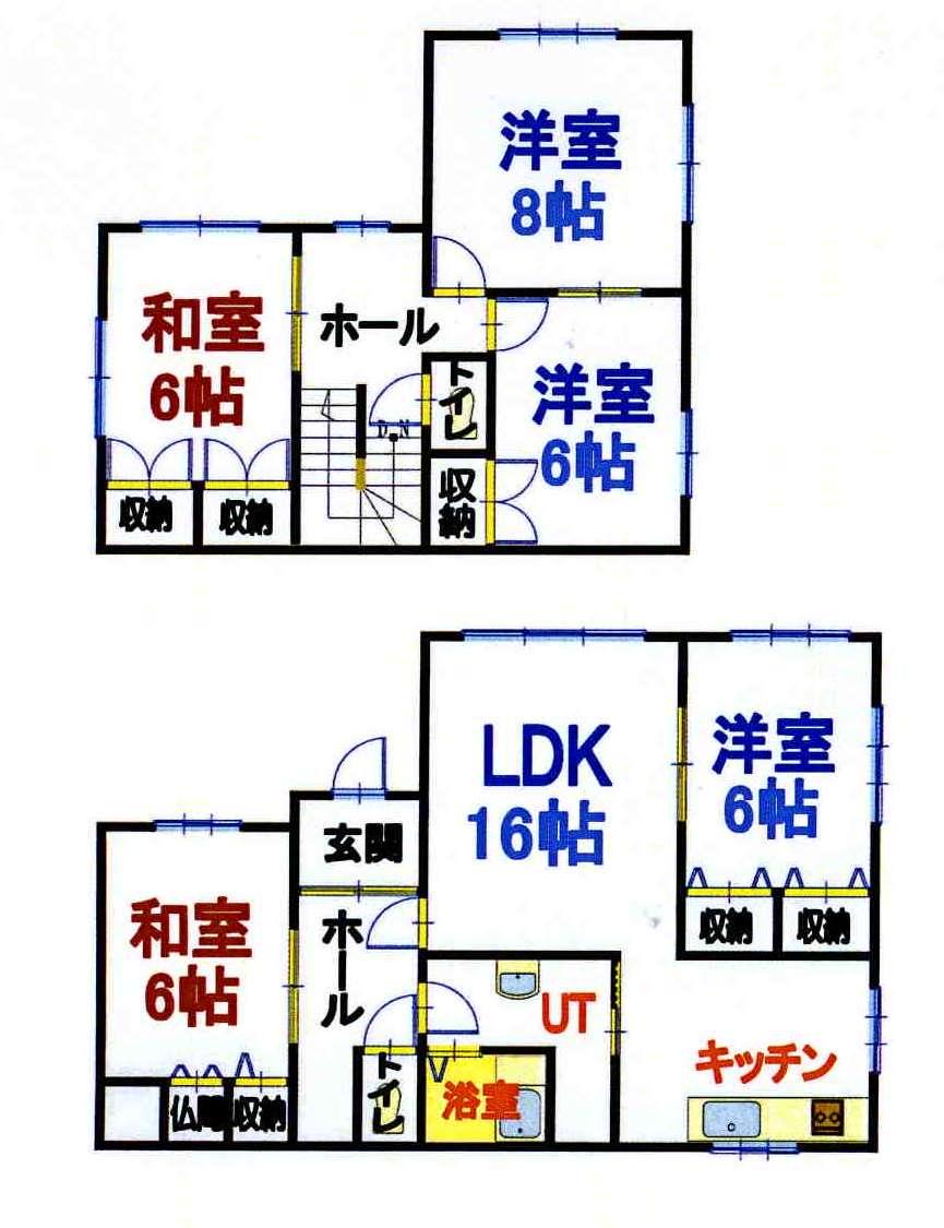 Floor plan. 10.9 million yen, 5LDK, Land area 240.25 sq m , Building area 137.46 sq m