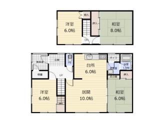 Floor plan. 6.6 million yen, 4LDK, Land area 226.5 sq m , Building area 96.05 sq m