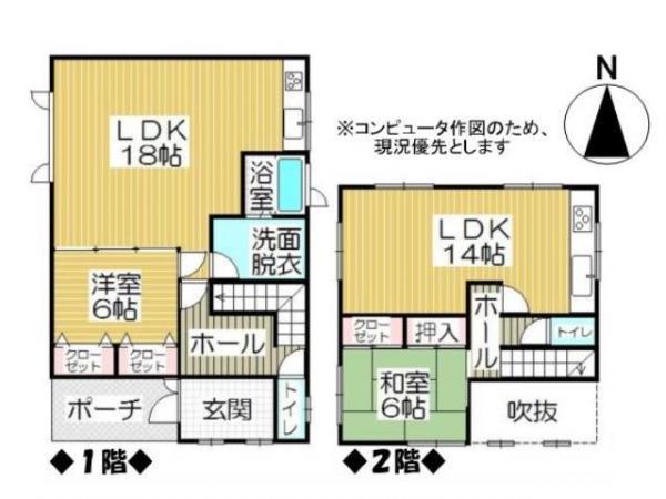 Floor plan. 9.8 million yen, 1LDK, Land area 168.98 sq m , Building area 128.88 sq m