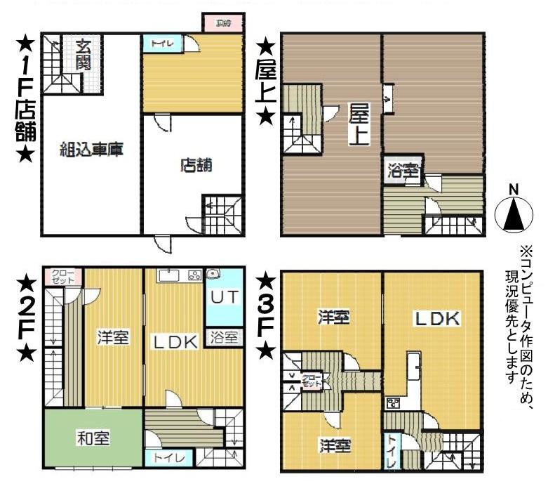 Floor plan. 11.6 million yen, 4LDK, Land area 125.39 sq m , Building area 359.59 sq m floor plan