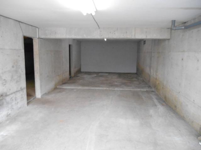 Parking lot.  ■ A built-in garage