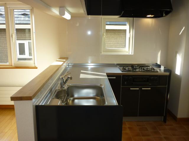 Kitchen. L-shaped face-to-face system Kitchen