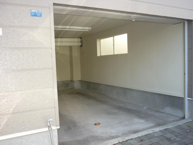 Parking lot. Built-in garage
