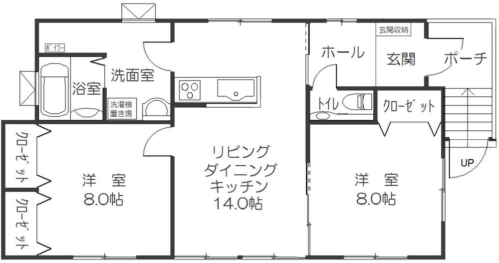 Floor plan. 16.5 million yen, 2LDK, Land area 290 sq m , Building area 76.5 sq m floor plan