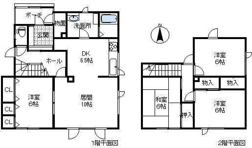 Floor plan. 12.9 million yen, 4LDK, Land area 180.32 sq m , Building area 100.19 sq m