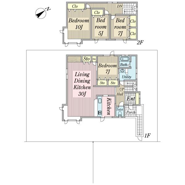 Floor plan. 21,800,000 yen, 4LDK, Land area 265.78 sq m , Building area 175 sq m