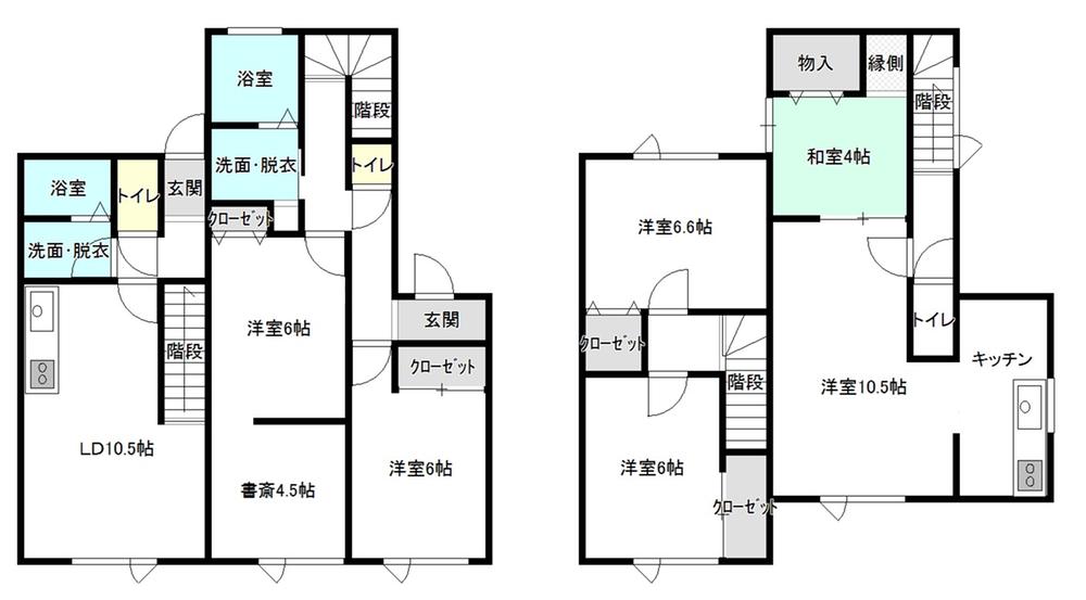 Floor plan. 20.8 million yen, 4LLDDKK, Land area 165 sq m , Building area 139.75 sq m