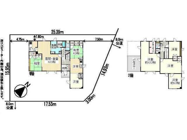 Floor plan. 16.5 million yen, 7LDK, Land area 351.15 sq m , Building area 181.64 sq m Floor