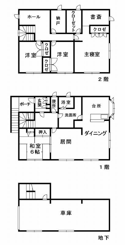 Floor plan. 22.5 million yen, 4LDK + S (storeroom), Land area 168.76 sq m , Building area 193.59 sq m