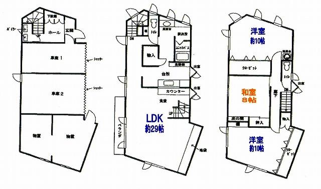 Floor plan. 16.8 million yen, 3LDK, Land area 147.5 sq m , Building area 214.15 sq m