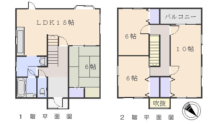 Floor plan. 13.5 million yen, 4LDK, Land area 186.87 sq m , Building area 106.82 sq m