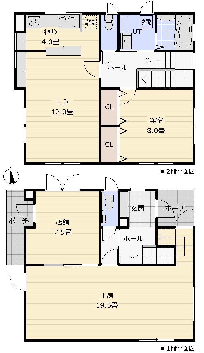 Floor plan. 27,800,000 yen, 1LDK + 2S (storeroom), Land area 177.15 sq m , Building area 117.93 sq m