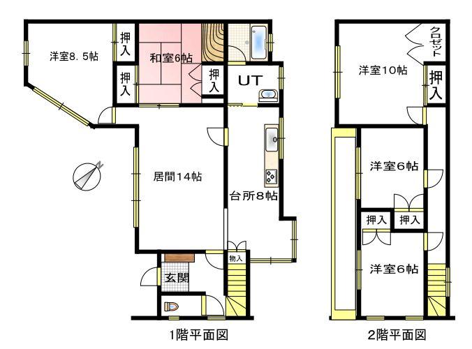 Floor plan. 19.3 million yen, 5LDK, Land area 322.53 sq m , Building area 134.05 sq m