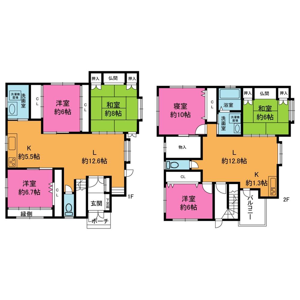 Floor plan. 31 million yen, 6LLDDKK, Land area 330.66 sq m , Building area 179.92 sq m