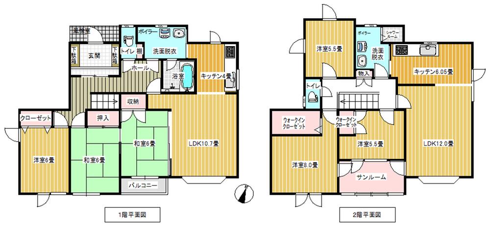 Floor plan. 23 million yen, 6LLDDKK, Land area 314.04 sq m , Building area 172.24 sq m