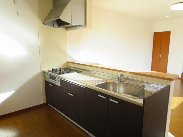 Kitchen. Sliding door is a convenient system kitchen with. It has been replaced with a new one.