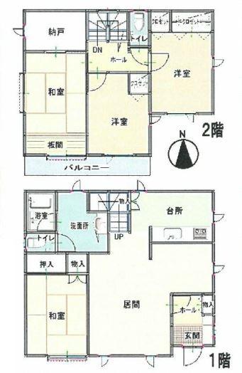 Floor plan. 12.8 million yen, 4LDK, Land area 200.6 sq m , Building area 105.99 sq m